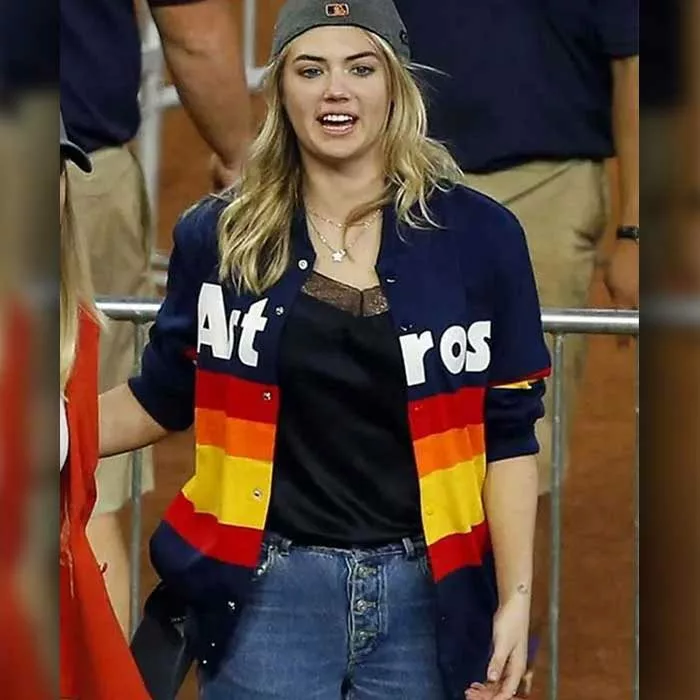 Rainbow Kate Upton Astros Jacket